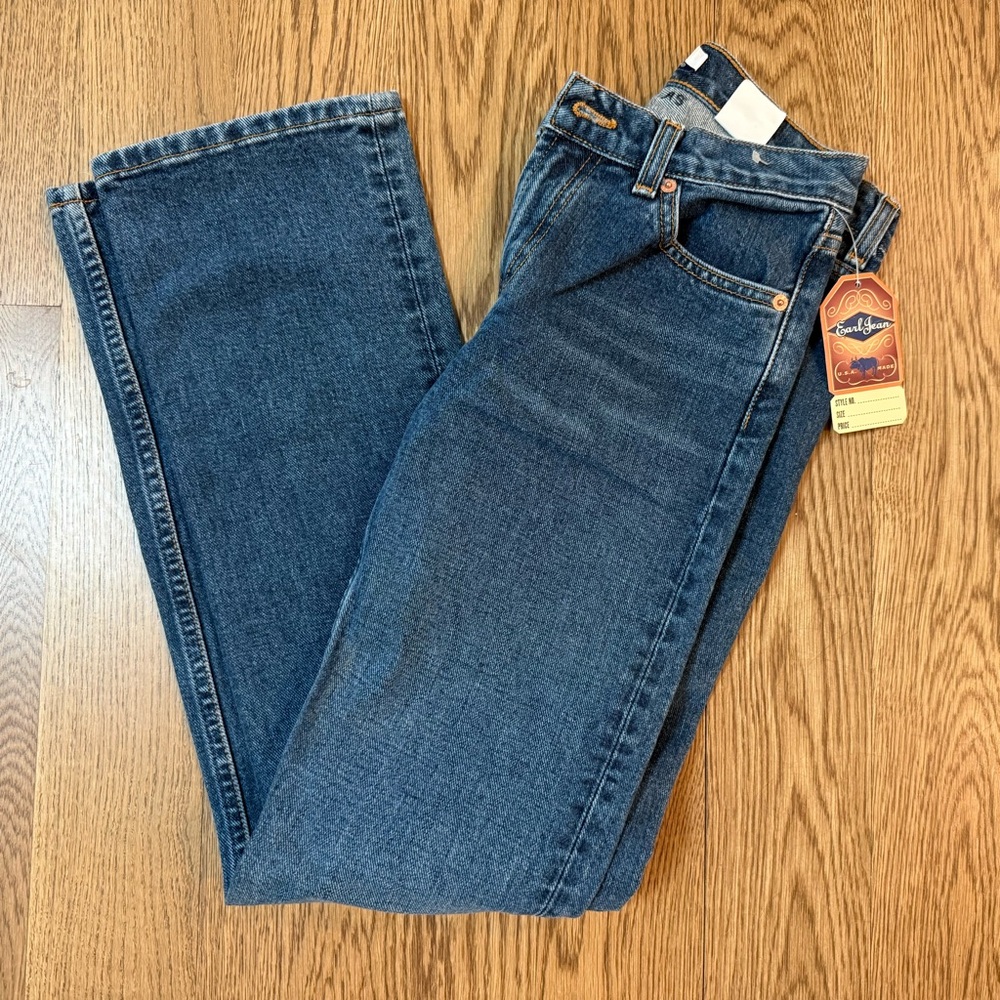 Earl Jeans Straight Leg Medium Wash Y2K Mid Rise Vintage Denim NWT 100% Cotton